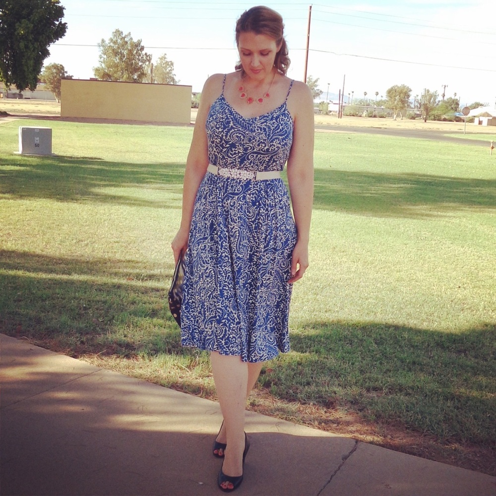 Ann Taylor LOFT Midi Dress with Pockets